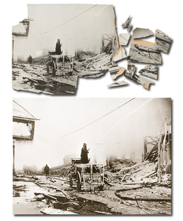 Picture Renewal photo restoration Great Molasses Flood Boston 1919