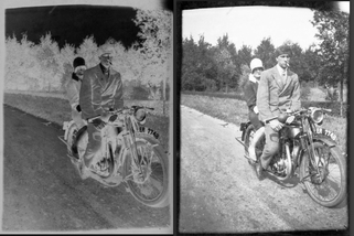 scan of damaged 1915 photo negative before restoration